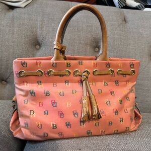 Dooney & Bourke Pink and Brown vintage Tote